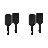 Wet Brush Paddle Detangler Brush, Black (Pack of 2)