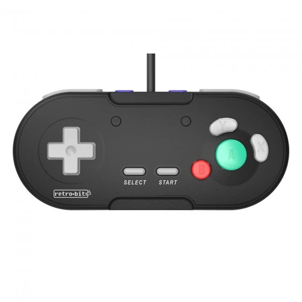 Retro-Bit Legacy GC Wired Controller - for Gamecube & Wii - Black