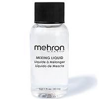 Mehron Makeup Mixing Liquid | Water Resistant For All Day Wear | Multi-Use Makeup Transformer | Eyeliner Mixing Medium | Clear 1 fl oz (30 ml)