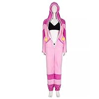 Han Juri Cosplay Costume Han Juri Pajamas Pink Women Girls Winter Pajamas Hallowen Suit