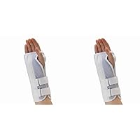 OTC Kidsline Wrist Splint Soft Foam Adjustable Support, White (Right Hand), Pediatric (Pack of 2)