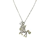 Girls Unicorn Necklace Pendant Cute Animal Colorful Unicorn jewelry 'your are Magical' Heart Pendant Gift for Teen kids Christmas Thanksgiving Halloween with gift box (White)