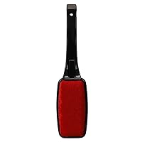 Lint Remover for Pet Hair by Home Basics: Swiveling Lint Brushes for Clothes and Furniture | Plastic Garment Brush (Red)