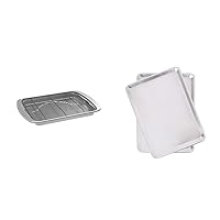 Nordic Ware Oven Crisp Baking Tray and Nordic Ware Natural Aluminum Commercial Baker's Half Sheet 2-Pack