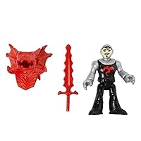 Imaginext Replacement Parts for Fisher-Price Blazing Battler's Dragon Playset - HCG66 ~ Replacement Figure in Black and Silver, Helmet and Sword