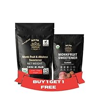 Buy Monk Fruit Allulose Sweetener 2.4 Pound Get a FREE Monkfruit Erythritol Sugar Substitute powder