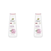 Body Wash Renewing Peony and Rose Oil for Renewed, Healthy-Looking Skin Gentle Skin Cleanser with 24hr Renewing MicroMoisture 20 oz (Pack of 2)