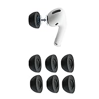 Comply Foam Ear Tips for Apple AirPods Pro Generation 1 & 2, Large, Black, 3 Pairs - Ultimate Comfort, Unshakeable Fit, Memory Foam Earbud Tips, Earbud Replacement Tips, Made in the USA