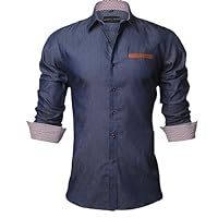 Men‘S Solid Color Long-Sleeved Shirt Slim Fit Business Casual Male Shirts Big Size