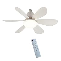 E27 Socket Fans Light, Ceiling Fans with Lights and Remote Control, 3 Gear Adjustable Chandelier Fan, Replacement for Lightbulb - Bedroom, Kitchen, Living Room
