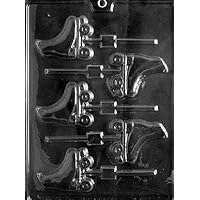 Cybrtrayd Roller Skates Chocolate Candy Mold with Exclusive Cybrtrayd Copyrighted Chocolate Molding Instructions