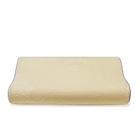 Memory Foam Pillow, Luxury Hotel Quality Ergonomic Pillow Cervical Neck Pillow High Low Rebound Comfortable Breathable Velvet Fabric Pillowcase with Zipper Can Be Washed 503010-7cm-yellow