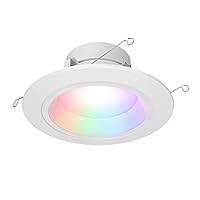 5/6 Inch Color and Tunable White Recessed LED Can Light –Smart Wi-Fi WiZ Pro Ceiling & Shower Retrofit Downlight 65W Equivalent