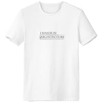 Quote I Major in Architecture T-Shirt Workwear Pocket Short Sleeve Sport Clothing