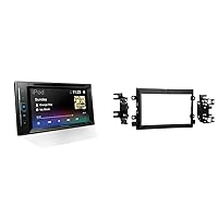 Pioneer AVH-241EX Double-Din CD/DVD Receiver & Metra 95-5812 Double DIN Installation Kit Fits Select 2004-2019 Ford Vehicles -Black.