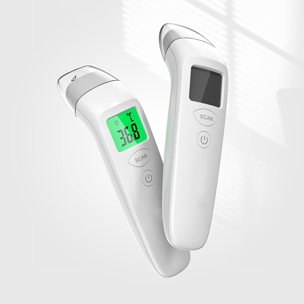 TOPBOMED Touchless Forehead Thermometer for Adults and Kids, Digital Infrared Thermometer for Home with Fever Indicator