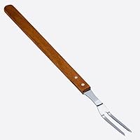 21’’ Pot Fork Carving Fork Stainless Steel Meat Serving 2-Tine Fork with Wooden Handle, Steak Fork for Kitchen Barbecue Serving Cooking Grilling Roasting Fork, Commercial Grade BBQ Fork by Tezzorio