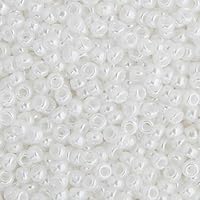 Miyuki Seed Bead 15/0 - White Pearl Opaque Luster DB0420 250Gms Bulk Bag of Japanese Glass Beads