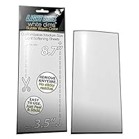 LightDims White Dims Self Adhesive Dimming/Softening Sheets for Harsh LED Lights Medium Size (2 Sheets) Subtle Warm Color & a Free Mystery Gift Sheet (3 Sheets Total). Packaging May Vary