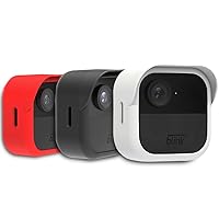 3 Pack | Blink Outdoor 4 Camera Skin Cover | Weatherproof Protective Silicone Case Accessory | Night Vision Compatible | Black White and Red