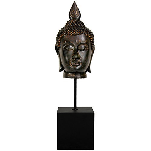 Oriental Furniture 19" Burmese Buddha Head Statue