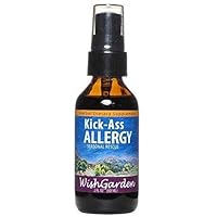 WishGarden Herbs - Kick Ass Allergy, Organic Herbal Allergy Supplement, Supports Immune Response to Seasonal Allergies (2 Ounce Pump)