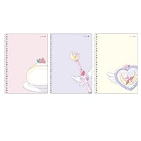 dalgaru Cute Korean Aesthetic Ruled Composition Planning School Notebook for girls, Women, College, School Ice Pop Set- 110p each, 4 Count Set + 1 sticker sheet