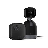 Outdoor 4 (4th Gen) + Blink Mini Pan-Tilt Camera – Smart security camera, two-way talk, HD live view, motion detection, set up in minutes, Works with Alexa – 2 camera system