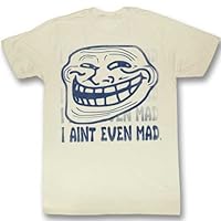 Troll Face You Mad I Aint Even Mad Mens Vintage White T-Shirt | XXL