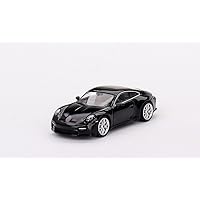 True Scale Miniatures Model Car Compatible with Porsche 911 GT3 Touring Black 1/64 Diecast Model Car MGT00606