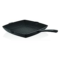 Korkmaz Rectangular Grill Fry Pan Nonstick Cookware 100% PFOA Free for Any Heat Source Including Induction and Oven - Perfect for Grilling Bacon, Steak, and Meats Dishwasher Safe - a2848