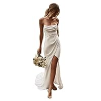 Wedding Dresses for Bride with Train Bridal Gowns for Women Long HS03