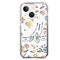 Personalized Hand in Hand, I Will Always Protect You - Gift for Mom, Grandma - Personalized 3D Inflated Effect Printed Phone Case, Phone case Clear