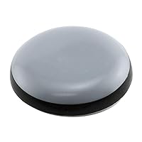 Prime-Line MP75108 1 In. Gray/Black Plastic Round Self-Stick Permanent Furniture Pads (8 Pack)