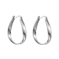 925 Sterling Silver Post Hoop Earrings For Women Mobius Strip Earring Fine Jewelry Gifts