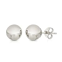 Pori Jewelers Premium 14K Gold Ball Stud Earrings - Available in Yellow, Rose & White Gold- Multiple Options Available