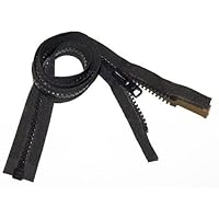 YKK Brand Zipper, Black #10 Separates at The Bottom, Marine Grade Metal Tab Slider, Heavy Duty (60