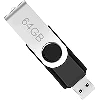 USB Flash Drive 64GB, Portable Metal Drive 64GB, Ultra-Speed Small Spinning USB Drive Compatible with Computer/Laptop