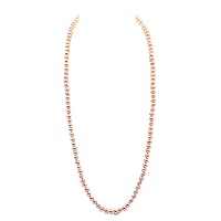 JYX Long Strand Pink Pearl Necklace AA+ 8-9mm Freshwater Cultured Pearl Necklace for women Sweater Chain 32