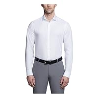 Calvin Klein Men's Dress Shirt Slim Fit Non Iron Solid French Cuff