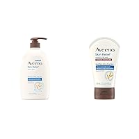 Skin Relief 33 fl oz Body Wash and 3.5 oz Hand Cream Bundle with Triple Oat Formula and Prebiotic Oat for Dry Skin