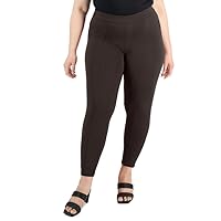 Style & Co. Women's Plus Size Ponté-Knit Pull-On Pants (Rich Truffle, 1X)