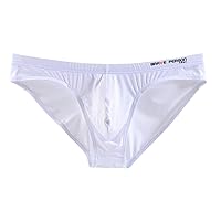 Men's Nylon Solid Contour Pouch Bikini Swimsuit