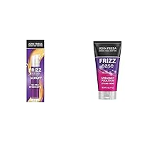 John Frieda Frizz Ease Extra Strength Hair Serum, Nourishing Hair Oil & Anti Frizz, Frizz-Ease Straight Fixation Styling Creme, Straight Hair Product for Smooth, Silky, No-Frizz Hair, 5 Ounces