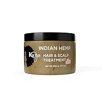 Kuza 100% Indian Hemp Hair And Scalp Treatment With Chebe, 7.7oz Jar, Formulated for Textured Hair, Blend of Fine Oils & Natural Herbs, Protects and Strengthens, No Sulfates or Mineral Oil