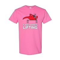 T-Rex Hates Lifting Funny Gym Workout Unisex Novelty T-Shirt
