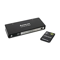 IOGEAR HDMI 4 Port Switch - 4K @ 60Hz - 4 In x 1 Out - True HD and DTS HD Master Audio - Auto Switch - IR Remote Control - Front panel LED - GHSW8441