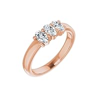 Sonia Jewels 3 Three Stone Diamond Wedding Band Anniversary Ring
