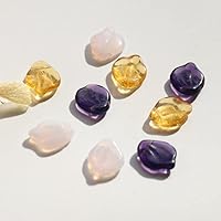 Vuslo 12 * 15MM 30Pcs Mixed Colors Peony Petal Czech Glass Crystal Bead Jewellery Charms Jewelry Beads - (Color: White)