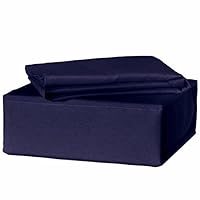 Flat Sheets Pack of 6 Navy Blue Solid 100% Cotton Top Sheets for Hotel, Hospitals, Massage Use 450TC (Full, Navy Blue)